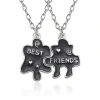 Best Friends svart delbart puzzle halsband 2 st<VSmycken Clearance