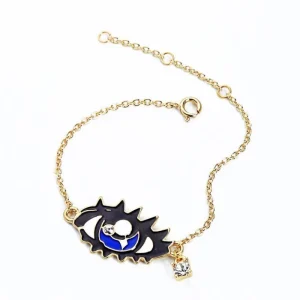 Blue eye - Guldig armband<VSmycken Discount