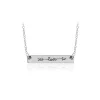 Charm Necklace silver Simple Letter Love silver Långa remsor Rektangulärt halsband för kvinnor<VSmycken Sale
