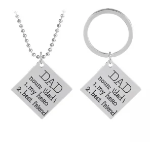 DAD my hero / best friend Halsband & Nyckelring<VSmycken New