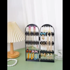 2 fläktar 120 hål Örhängen Svart Ställhållare smyckesställ örhängen<VSmycken Discount