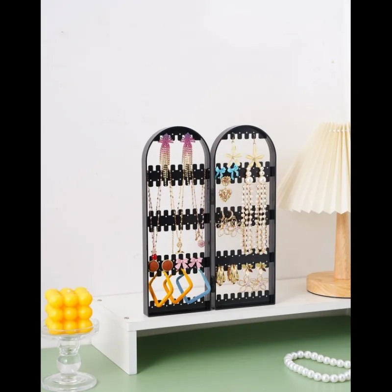 flktar__hl_rhngen_svart__3.webp 2 fläktar 120 hål Örhängen Svart Ställhållare smyckesställ örhängen<VSmycken Discount