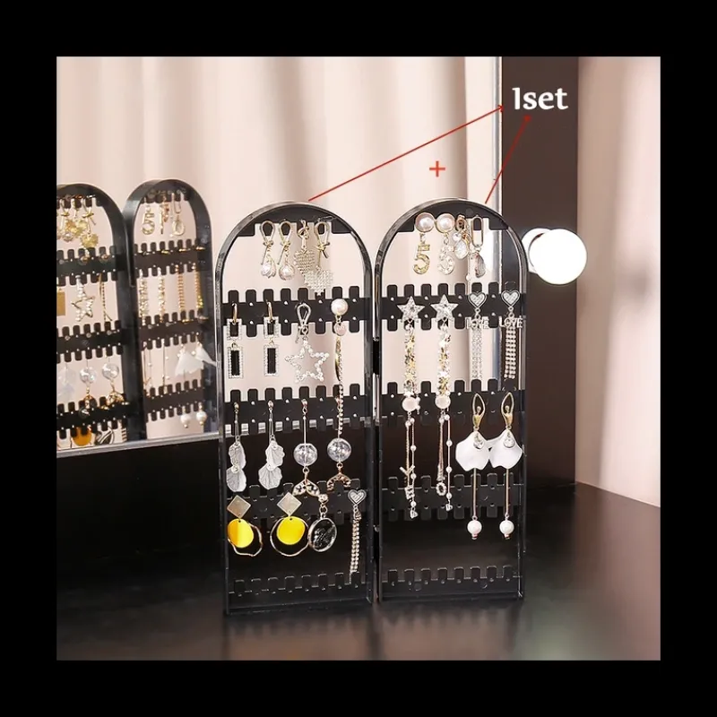 flktar__hl_rhngen_svart__4.webp 2 fläktar 120 hål Örhängen Svart Ställhållare smyckesställ örhängen<VSmycken Discount