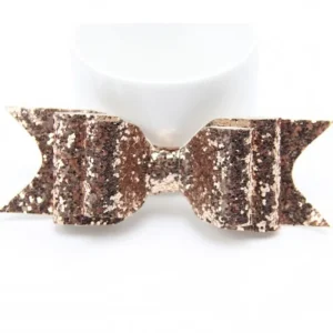 GLITTER ROSETT - HÅRKÄMMA ORANGE GOLD<VSmycken Clearance