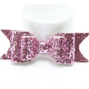 Glitter Rosett - hårkämma Pink<VSmycken Hot