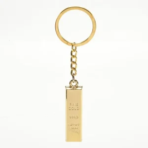 Gold brick - Nyckelring<VSmycken Online
