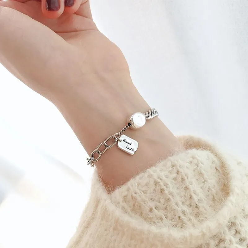 Good luck Vintage äkta Silver Armband<VSmycken Sale