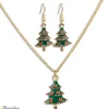 Julgran smycken set - jul halsband och örhänger<VSmycken Hot