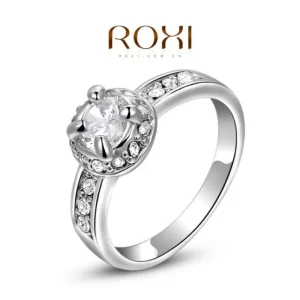 18k vacker silverplätering ring - Storlek 7<VSmycken Sale