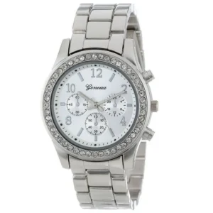 Klocka Geneva Silver Kronograf<VSmycken Sale