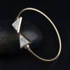 Marmor triangle armband guld<VSmycken Fashion