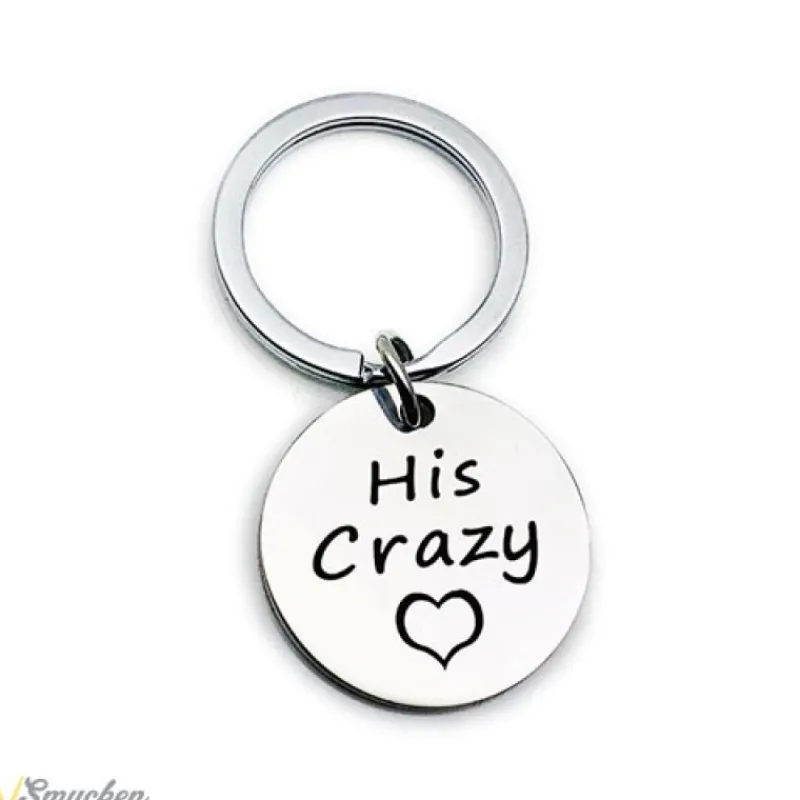 nyckelring__his_crazy_lov_0.webp Nyckelring - His Crazy Love kärlek present par Couple<VSmycken Best