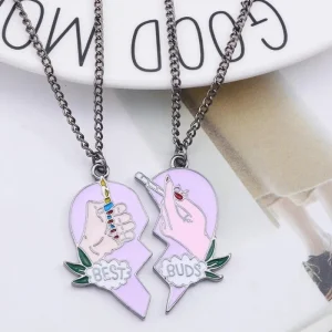 2pcs Splice Best Friends - Best Buds Lighter and Cigarettes halsband 2st<VSmycken Outlet