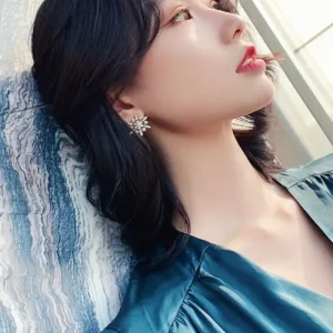 Pärla Snöflinga stora örhängen Eleganta kristallörhängen<VSmycken Sale