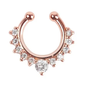 SEPTUM FAKEPIERCING KULOR - ROSE<VSmycken Online