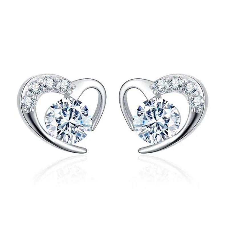 silver_hjrta_zirkon_rhnge_0.webp Silver hjärta zirkon Örhängen 925 sterling Silver<VSmycken Sale