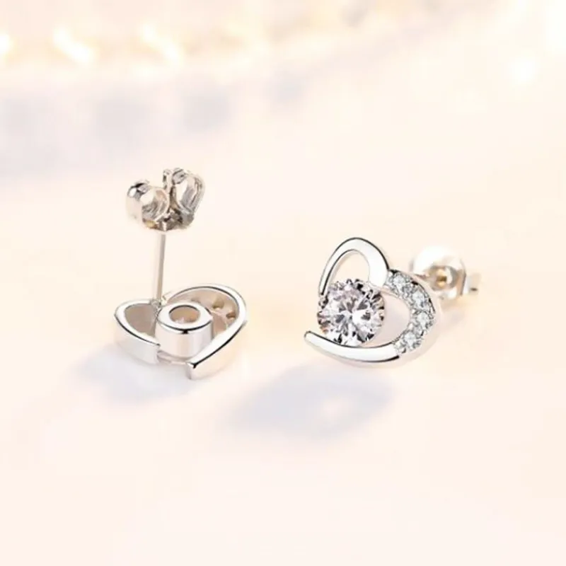 silver_hjrta_zirkon_rhnge_3.webp Silver hjärta zirkon Örhängen 925 sterling Silver<VSmycken Sale