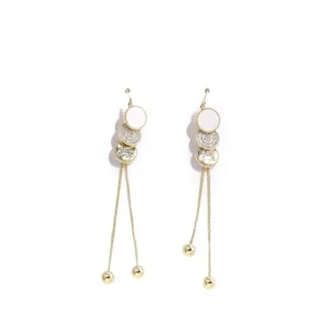 925 Silver Three Disc Long Tassel örhängen<VSmycken Fashion