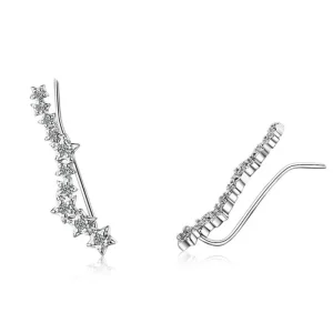 små stjärnor örhängen med Kubisk Zirkon i äkta Silver<VSmycken New