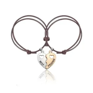 2 st Best Friend Armband - Delbart hjärta<VSmycken Clearance