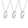 3st Best Friends Forever halsband 3st silver ringar<VSmycken Best
