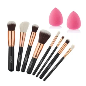 8st Sminkborstar ± 2st Svamp - Svart<VSmycken Clearance