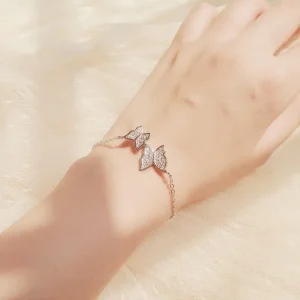 Söta fjärilar smyckeset i silver & Cubic zirconia<VSmycken New