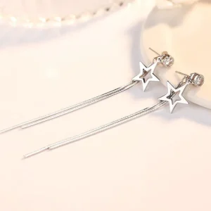 Stjärna örhängen i äkta silver 2 in 1<VSmycken Online