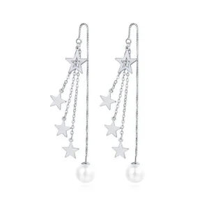 Stjärnkedjor Örhängen i 925 Silver<VSmycken New