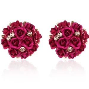 DAISY/ROSE CRYSTAL ÖRHÄNGEN<VSmycken Hot