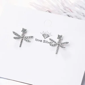 Äkta 925 silver Dragonflies Örhängen<VSmycken Sale