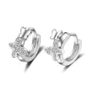 Äkta Silver diamant fjäril Cubic zirkon Örhängen<VSmycken Fashion