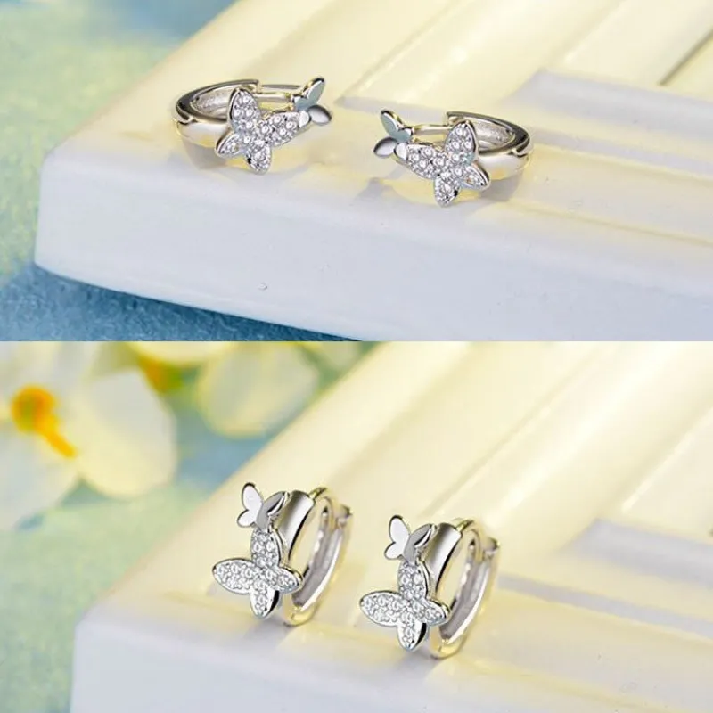 kta_silver_diamant_fjril__1.webp Äkta Silver diamant fjäril Cubic zirkon Örhängen<VSmycken Fashion