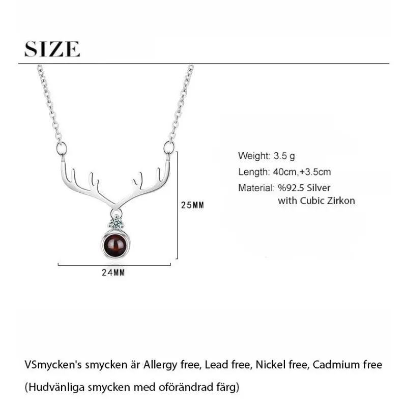 kta_silver_zircon_halsban_4.webp Äkta Silver Zircon Halsband - i love you Projection<VSmycken Sale