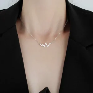 Kubisk zirkonia Heartbeat smyckeset i silver<VSmycken Online