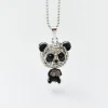 Panda Silver Halsband - Svart och Vit<VSmycken Discount