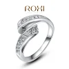 RING MED KRISTALLER I SILVER - STORLEK 8<VSmycken Sale