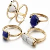 Ringar set Guldiga - Marmor Style<VSmycken Online