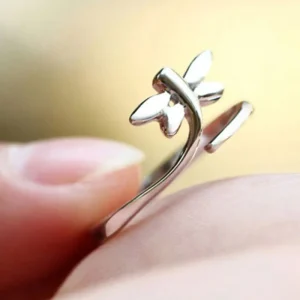 Silver Dragonflies ring 925 sterling silver<VSmycken Best