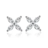 Silver ice Snowflakes Cubic zirkon Leaves Örhängen<VSmycken Fashion