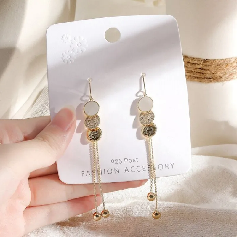 silver_three_disc_long_t_3.webp 925 Silver Three Disc Long Tassel örhängen<VSmycken Fashion
