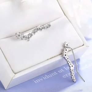 små stjärnor örhängen med Kubisk Zirkon i äkta Silver<VSmycken New