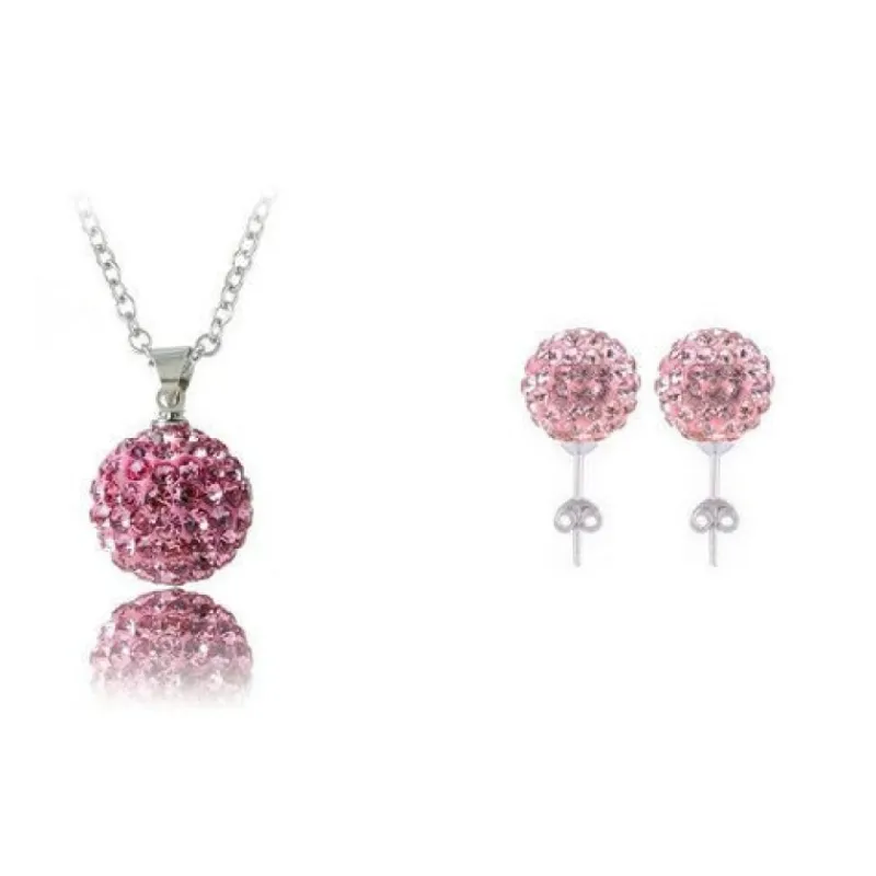 smyckeset_boll_med_krista_0.webp Smyckeset boll med kristallglitter - Rosa<VSmycken Online