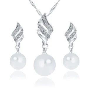 Smyckeset med Strasstenar<VSmycken Clearance