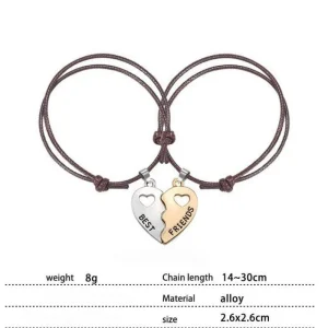 2 st Best Friend Armband - Delbart hjärta<VSmycken Clearance