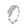 925 Sterling Silver ring Clear Cubic Zircon Olive Leaves<VSmycken New