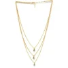 Triple kedjor crystal halsband<VSmycken Online