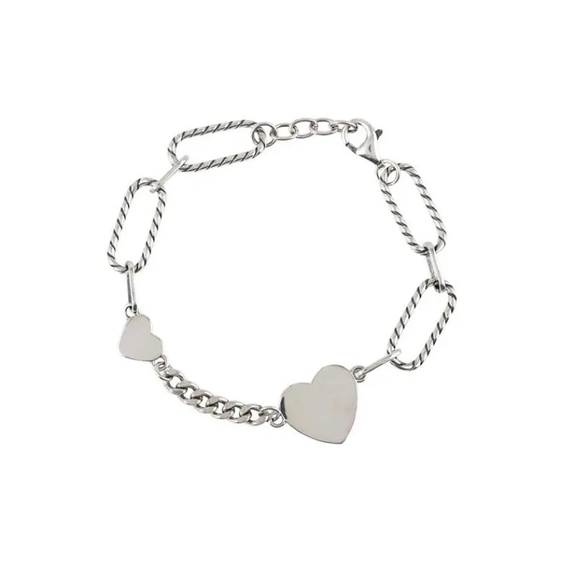 vintage__silver_krlekshjr_0.webp Vintage 925 Silver Kärlekshjärtan Armband<VSmycken Clearance