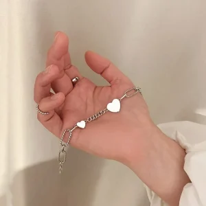 Vintage 925 Silver Kärlekshjärtan Armband<VSmycken Clearance