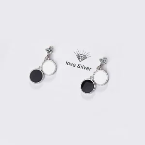 Vit & svart Smycken set 925 sterling Silver<VSmycken Online